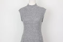 YDE Grey knit full flare poloneck dress - M-3