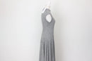 YDE Grey knit full flare poloneck dress - M-5