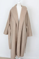 YDE Long beige super soft tie-up coat - M-3