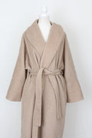 YDE Long beige super soft tie-up coat - M-4