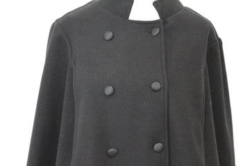 YDE Sleek Black Poncho Coat – Dramatic Statement Layering Piece | Size M | Brand New - 0