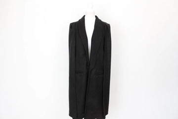 YDE Black Midi Shoulder Throw-Over Coat – Structured & Contemporary | Size M | Brand New