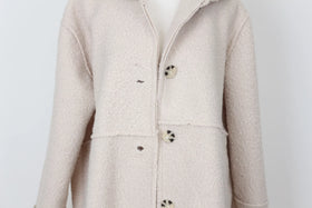 YDE Cream teddy bear jacket with pockets and hood - M - 0