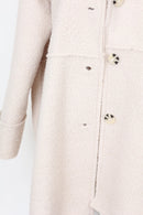 YDE Cream teddy bear jacket with pockets and hood - M-3