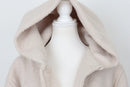 YDE Cream teddy bear jacket with pockets and hood - M-4