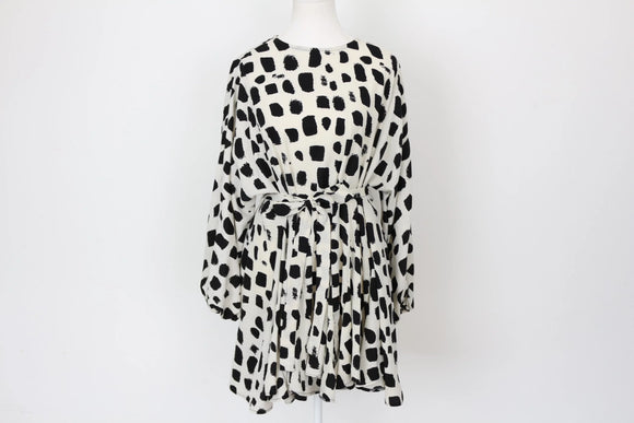 YDE Mini black and white polka dot dress - M