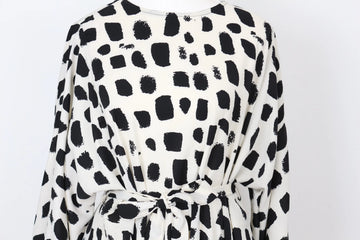 YDE Black & White Polka Dot Mini Dress – Bold & Playful | Size M | Brand New - 0
