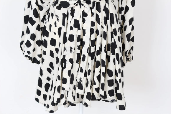YDE Mini black and white polka dot dress - M