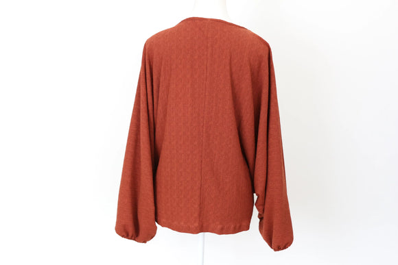 YDE Burnt orange tie-up blouse - M
