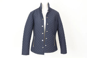 Woolies navy blue quilted jacket - S