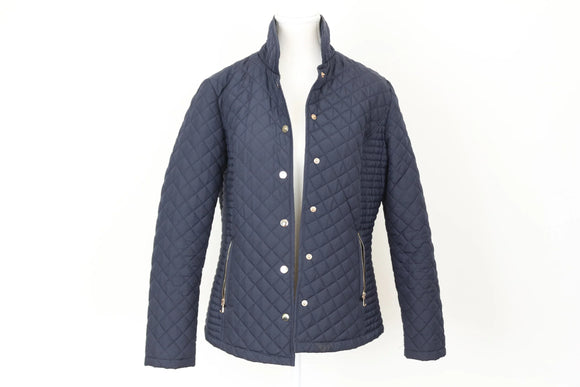 Woolies navy blue quilted jacket - S