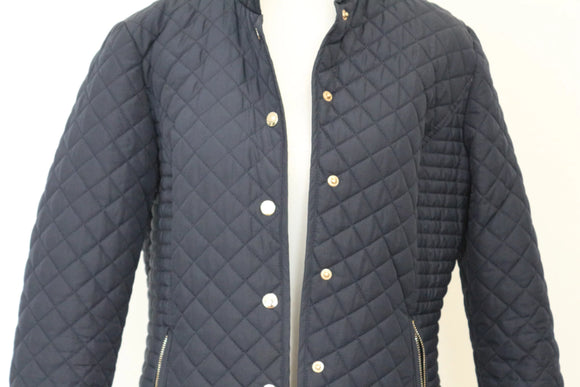 Woolies navy blue quilted jacket - S