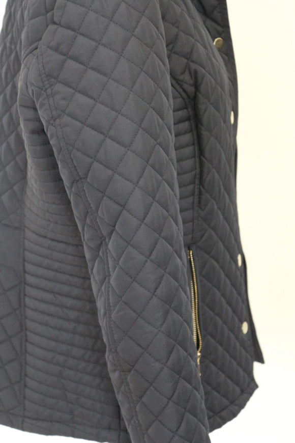 Woolies navy blue quilted jacket - S