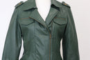 Emerald green faux leather jacket - 10-2
