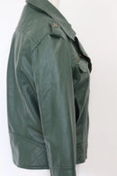 Emerald green faux leather jacket - 10-3