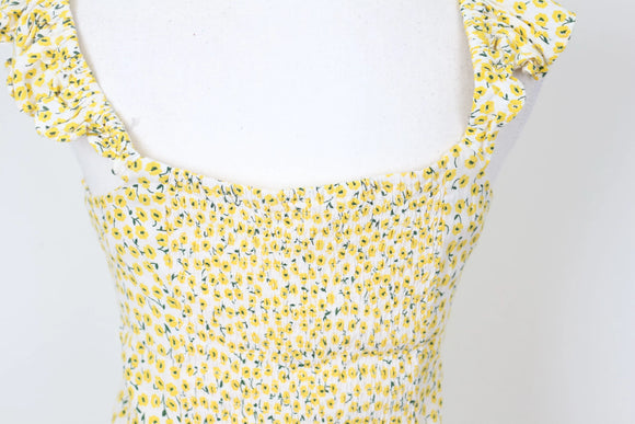 H&M Yellow and white floral blouse - 10