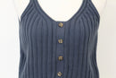 Woolies blue cableknit button down blouse - S-2