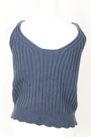Woolies blue cableknit button down blouse - S-5