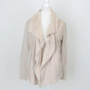 Cream cardigan with faux fur - 8-1
