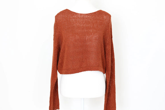 Forever 21 burnt orange cropped jersey - M