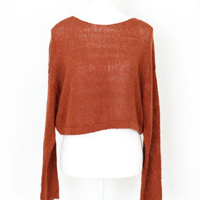Forever 21 burnt orange cropped jersey - M
