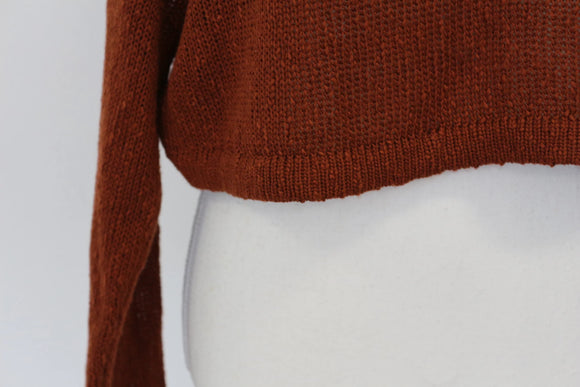 Forever 21 burnt orange cropped jersey - M