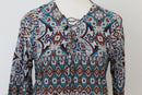 Woolies bohemian print long sleeve blouse - 10-2