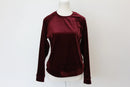 Woolies maroon velvet sweater - S-4