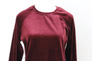 Woolies maroon velvet sweater - S-2