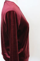 Woolies maroon velvet sweater - S-3