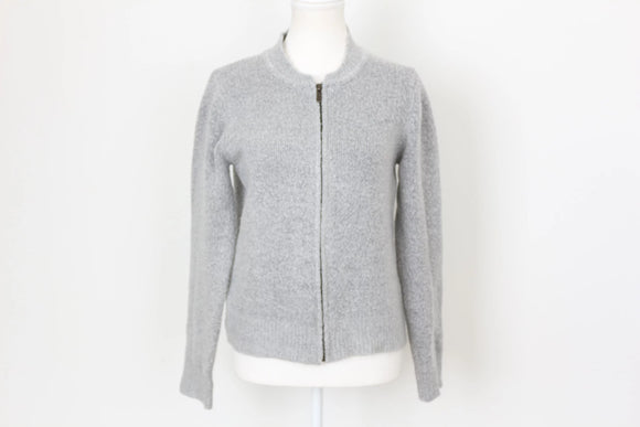 Woolies grey zip up jersey - M