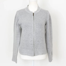 Woolies grey zip up jersey - M
