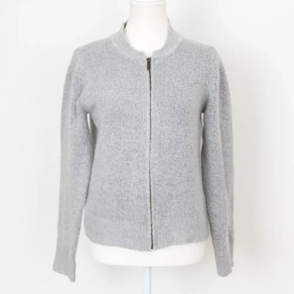 Woolies grey zip up jersey - M