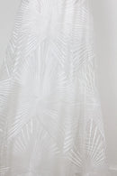 Wedding dress - geometric patterned embroidery - S-3