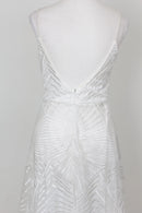Wedding dress - geometric patterned embroidery - S-7