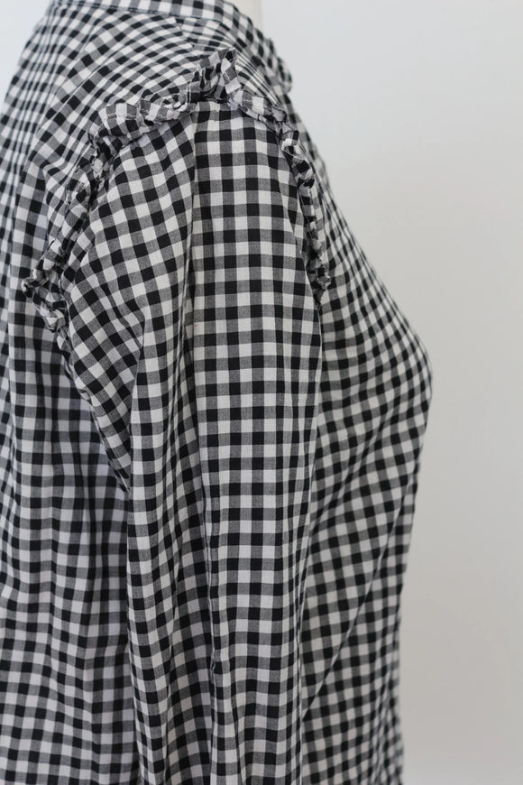 H&M Black and white gingham shirt - 8
