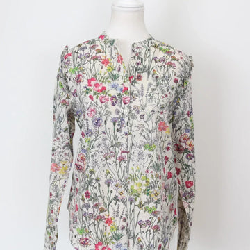 H&M Crisp White Floral Shirt – Lightweight Versatile Everyday Top | Size 8 | Pre-Loved