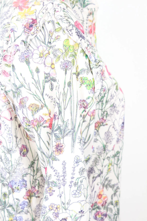 H&M White floral shirt - 8