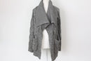 Woolies grey cableknit cardigan - S-5