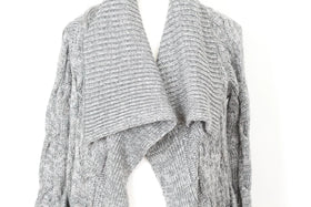 Woolies grey cableknit cardigan - S - 0