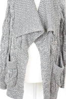 Woolies grey cableknit cardigan - S-3