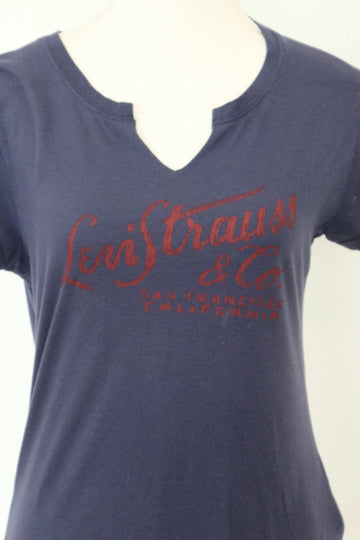 Levi's Classic Navy T-Shirt – Iconic Wardrobe Staple | Size S | Pre-Loved - 0