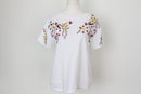 Woolies white t-shirt with embroidery - S-3