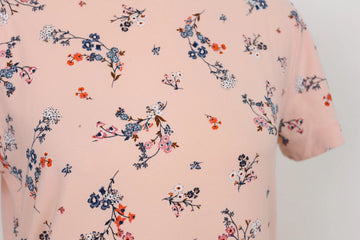 Woolies Vintage Pink Floral Blouse – Timeless Classic Print | Size M | Pre-Loved - 0