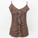Brown and gold strappy top - S-1