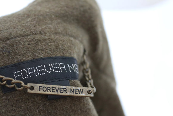 Forever New olive green coat - 10