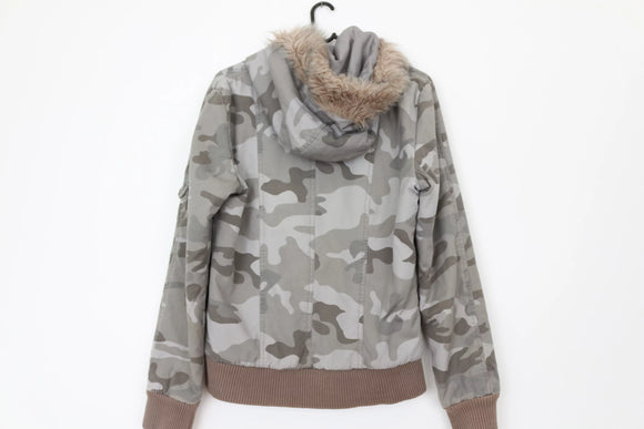 Army print jacket with hood - 10