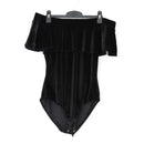 Milla off the shoulder velvet bodysuit - L-1