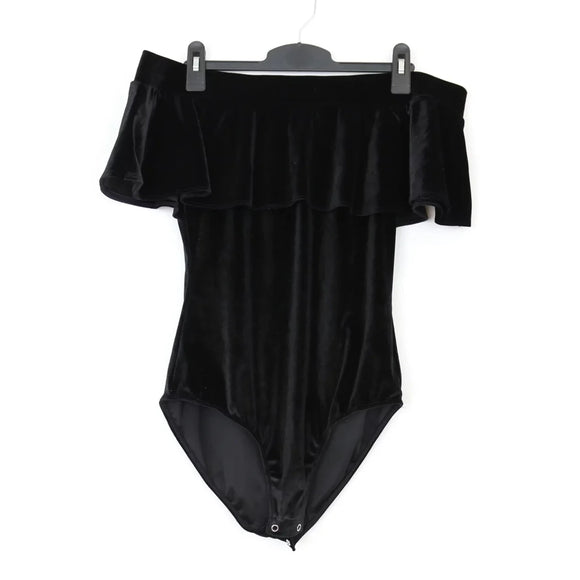 Milla off the shoulder velvet bodysuit - L