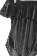 Milla off the shoulder velvet bodysuit - L-2